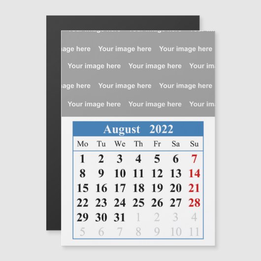 Magnetische kaart 2022 augustus (Voorkant / Achterkant)