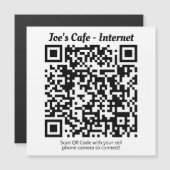 Magnetische kaart/koelapparaat magneet met QR-code (Voorkant / Achterkant)