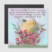 Magnetische kaart met Bijbelvers - natuur kunst (Voorkant / Achterkant)