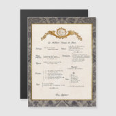 Magnetische kaart met Frans menu voor koelkastdeco (Voorkant / Achterkant)