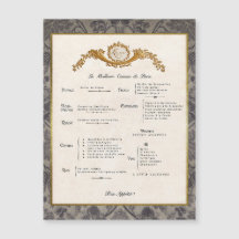 Magnetische kaart met Frans menu voor koelkastdeco