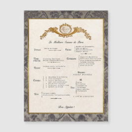 Magnetische kaart met Frans menu voor koelkastdeco