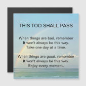 Magnetische Kaart "Ook dit zal passeren" (Voorkant / Achterkant)
