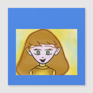Magnetische Kaart van Bingo Anime op Blauw