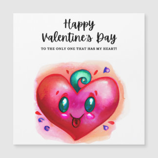Magnetische kaart van Cute Love Heart Valentijnsda