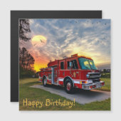 Magnetische Kaart van de brandweermotor (Voorkant / Achterkant)