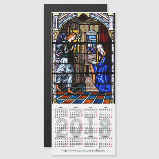 Magnetische kaart van gekleurd glas van 2018 (Voorkant / Achterkant)