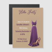 Magnetische Kaart verjaardagsuitnodiging (Voorkant / Achterkant)