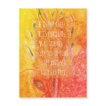 Magnetische Kaart Whimsical Girl Fly