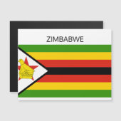 Magnetische Kaart Zimbabwe vlag (Voorkant / Achterkant)