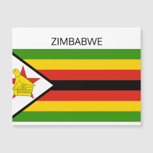 Magnetische Kaart Zimbabwe vlag