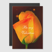 Magnetische kaartgele rozenValentijnsdag (Voorkant / Achterkant)