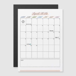 Magnetische kalender april 2025