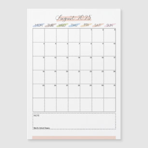 Magnetische kalender augustus 2025