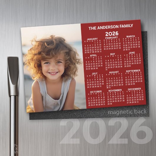 Magnetische kalender - Foto Voljaar Uitzicht Moder
