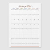Magnetische kalender januari 2025 (Voorkant)