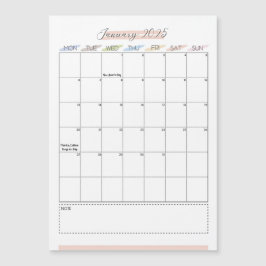 Magnetische kalender januari 2025