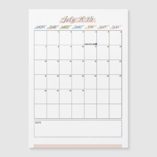 Magnetische kalender juli 2025