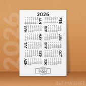 Magnetische kalender met Business Logo Magnetische