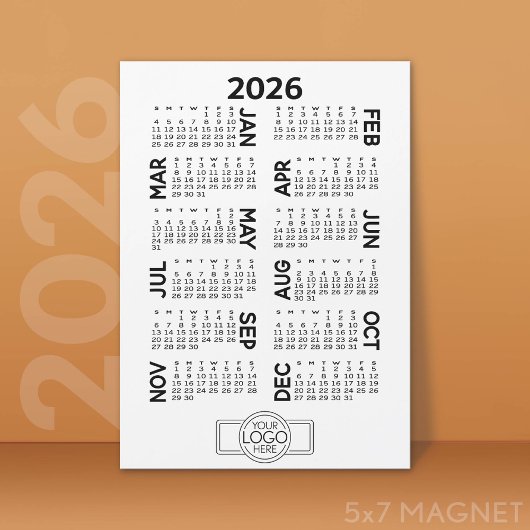 Magnetische kalender met Business Logo Magnetische