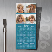 Magnetische kalender met fotocollage - Blauw