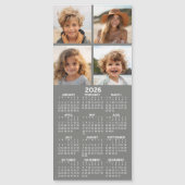 Magnetische kalender met fotocollage - Grijs (Voorkant)