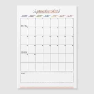 Magnetische kalender september 2025