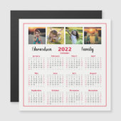 Magnetische kalender voor foto's uit moderne famil (Voorkant / Achterkant)