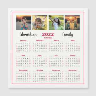 Magnetische kalender voor foto's uit moderne famil