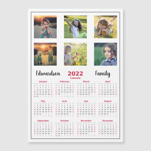 Magnetische kalender voor foto's uit moderne famil (Voorkant)
