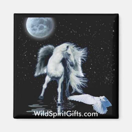 MAGNETISCHE MAGIE Pegasus & White Raven Collectie Magneet (Voorkant)