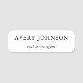 Magnetische makelaar geen Logo-medewerker Naamplaatje (Voorkant)