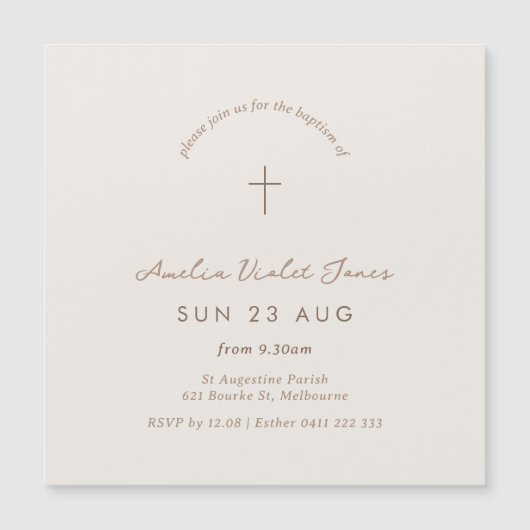 Magnetische minimale uitnodiging tot kerstmis magnetische uitnodiging (Voorkant)