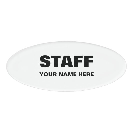 Magnetische naamlabels voor bemanning en personeel naambadge (Voorkant)