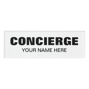 Magnetische naamlabels voor concierge of conciërge naambadge