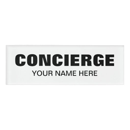 Magnetische naamlabels voor concierge of conciërge naambadge (Voorkant)