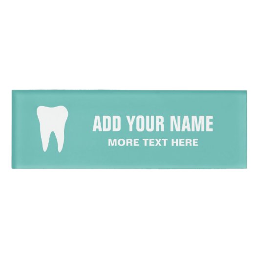 Magnetische naamlabels voor persoonlijke tandartse naambadge (Voorkant)