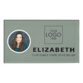 Magnetische naammarkering met de foto van de bedri naambadge (Voorkant)