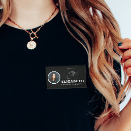 Magnetische naammarkering met de foto van de bedri naambadge