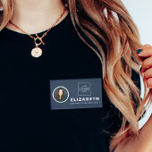 Magnetische naammarkering met de foto van de bedri naambadge