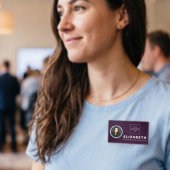 Magnetische naammarkering met de foto van de bedri naambadge