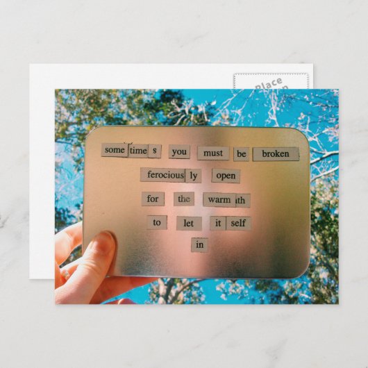 Magnetische poëzie Briefkaart (Voorkant / Achterkant)