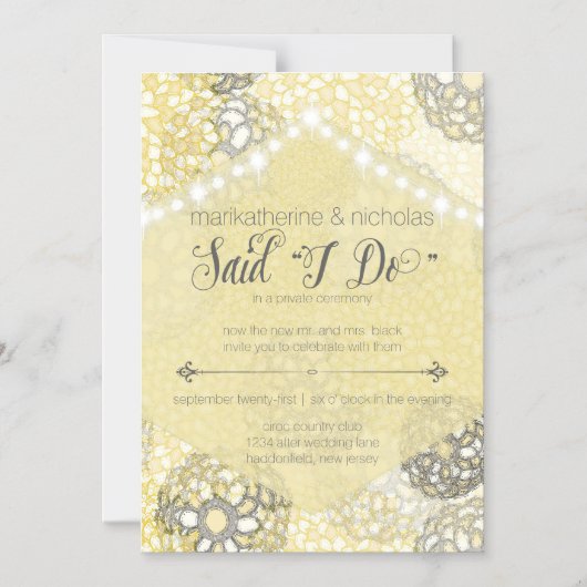 Magnetische Post Trouwlichten & Bloemen Uitnodigin Magnetische Uitnodiging (Voorkant)