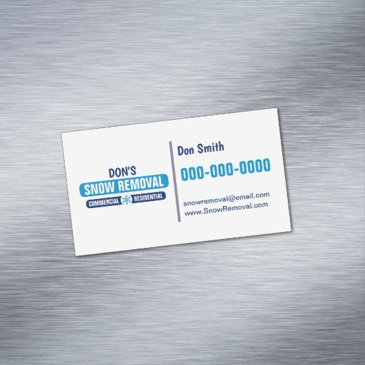 Magnetische profielkaart voor moderne sneeuwverwij magnetisch visitekaartje (Voorbeeld)