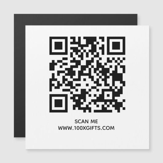 MAGNETISCHE QR-CODE - GEBRUIK VRIJE GENERATOR HIER (Voorkant / Achterkant)