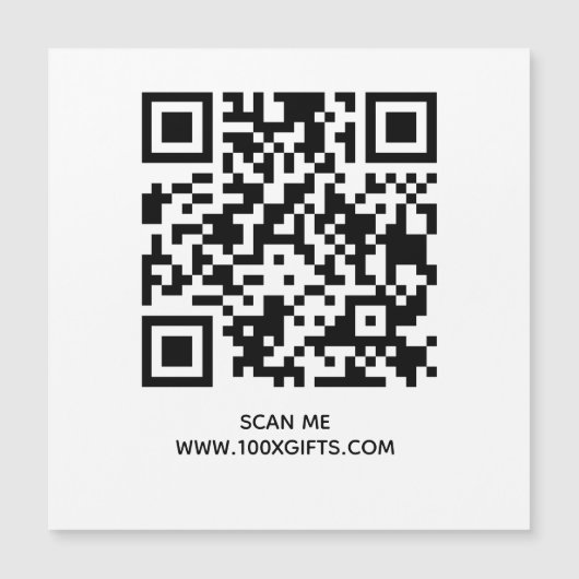 MAGNETISCHE QR-CODE - GEBRUIK VRIJE GENERATOR HIER (Voorkant)