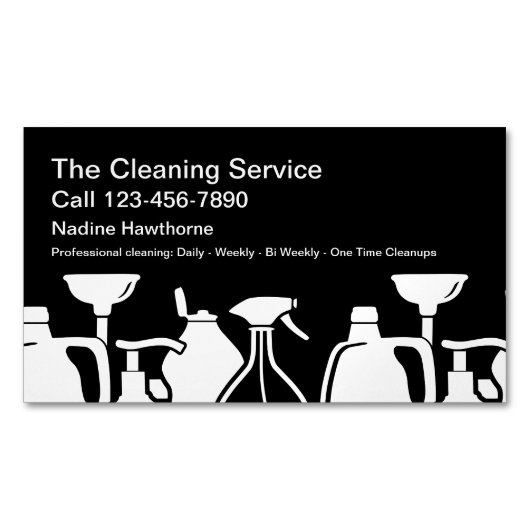 Magnetische reinigingsservice ontwerp magnetisch visitekaartje (Voorkant)