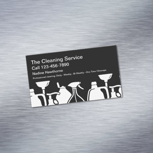 Magnetische reinigingsservice ontwerp magnetisch visitekaartje (Voorbeeld)