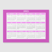 Magnetische Roze 2025 Maandkalender Magneet (Voorkant)