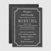 Magnetische rustieke krijtbord bruiloft uitnodigin (Voorkant / Achterkant)